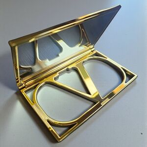 Valentino Gold V-Logo Travel Compact Mirror NEW GWP